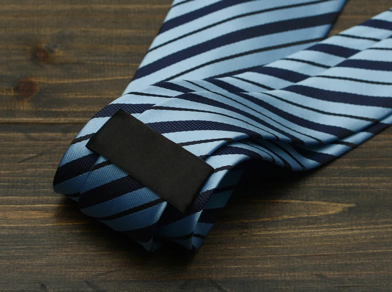Бизнес работа галстук для мужской костюм галстук 7 см синий полосатый человек шелк жаккард Галстуки Свадьба Gravata интервью традиционные corbatas