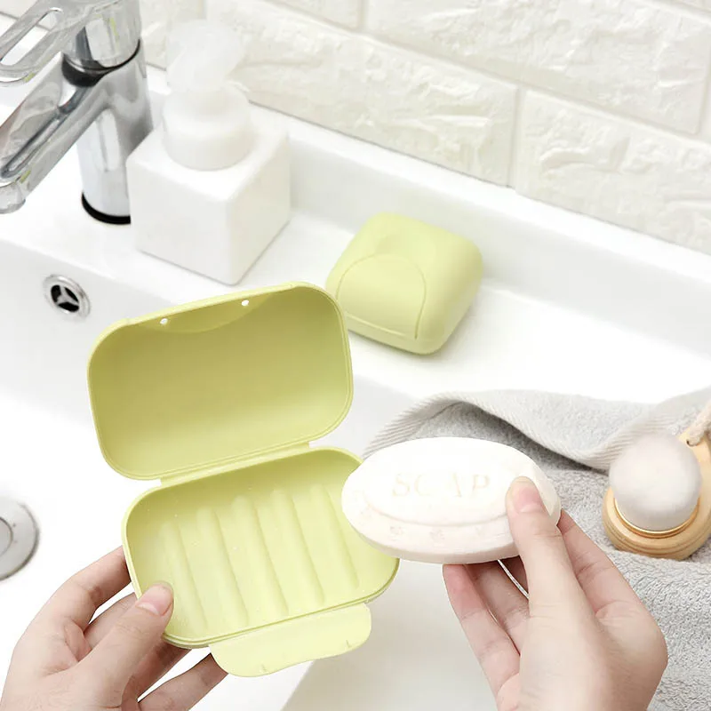 1PC Travel Soap Dish Box Case Holder Container Wash Shower Home Bathroom SoapBox