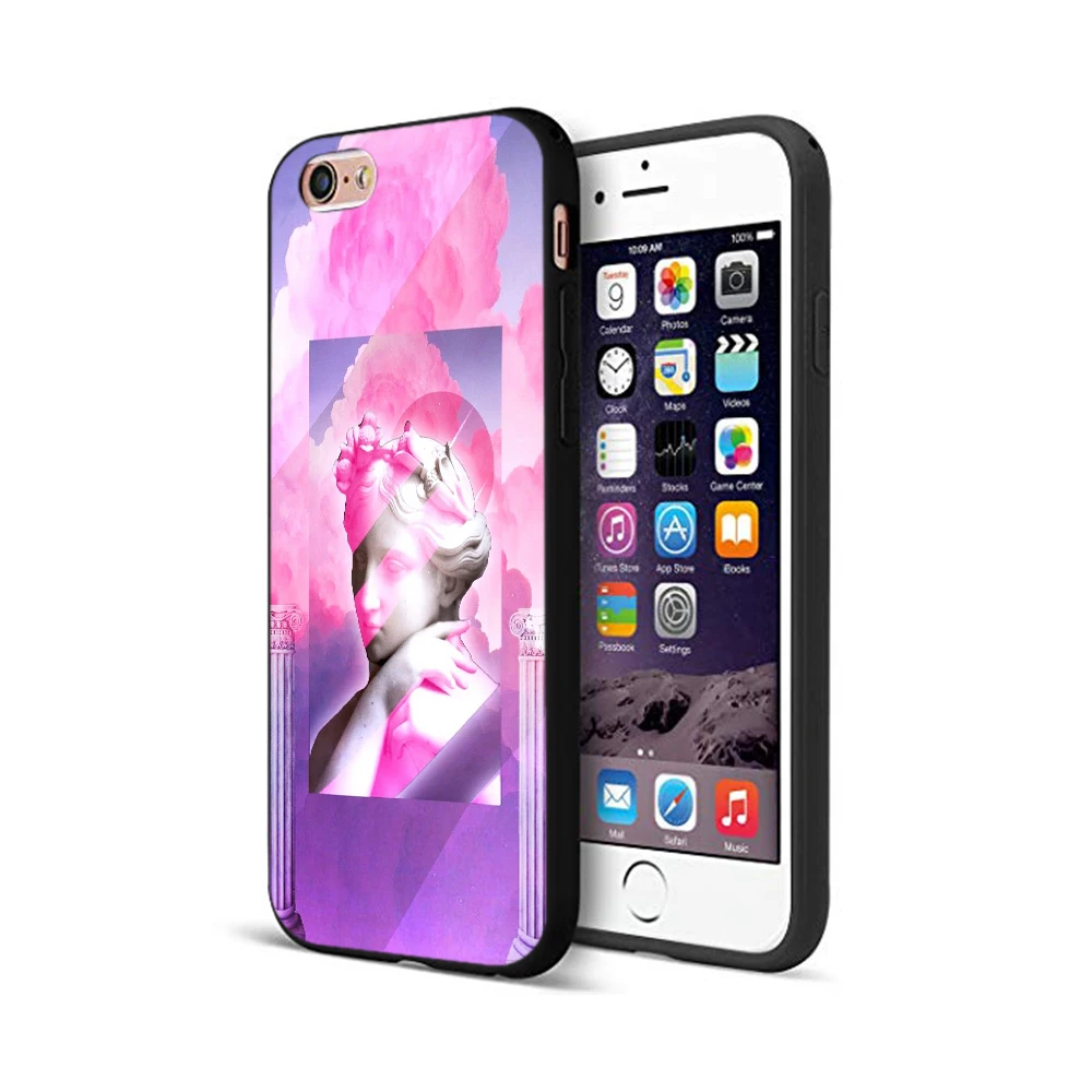Черный чехол ТПУ для iphone 5 5s se 6 6s 7 8 plus x 10 чехол силиконовый чехол для iphone XR XS 11 pro MAX Ретро винтажная художественная статуя - Цвет: 12170
