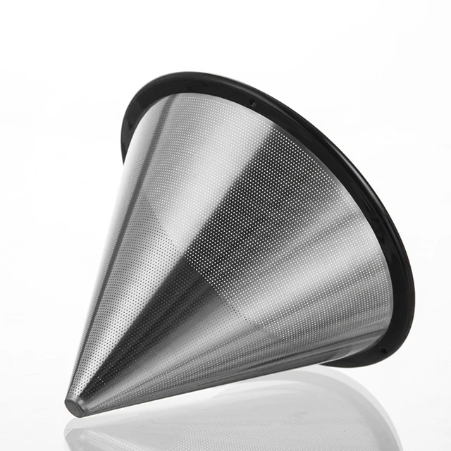 Best Offers Stainless Steel Cone Coffee Mesh Filter Strainer Baskets Reusable Coffee Dripper Pour Over Reusable Cafe Tool
