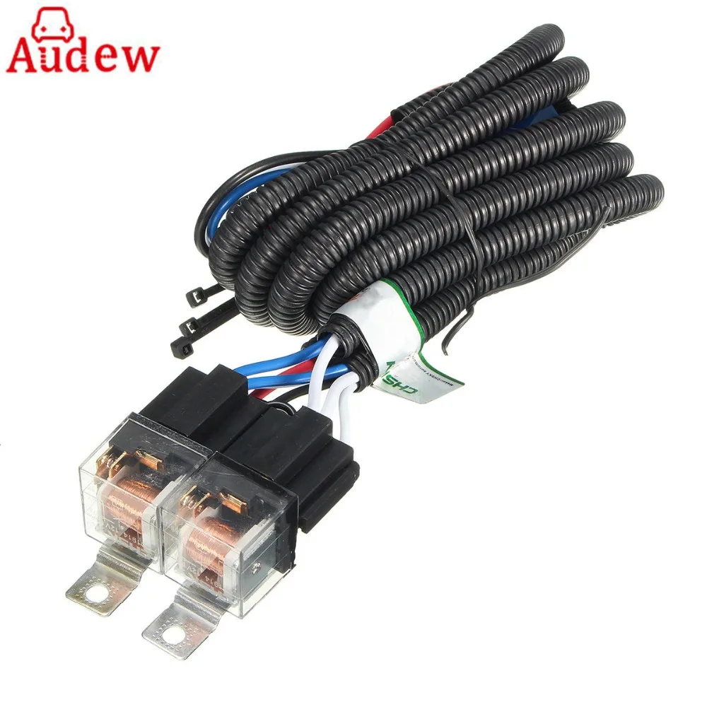 H4 Headlight Wiring Harness Halogen Lamp Brightening Light Group