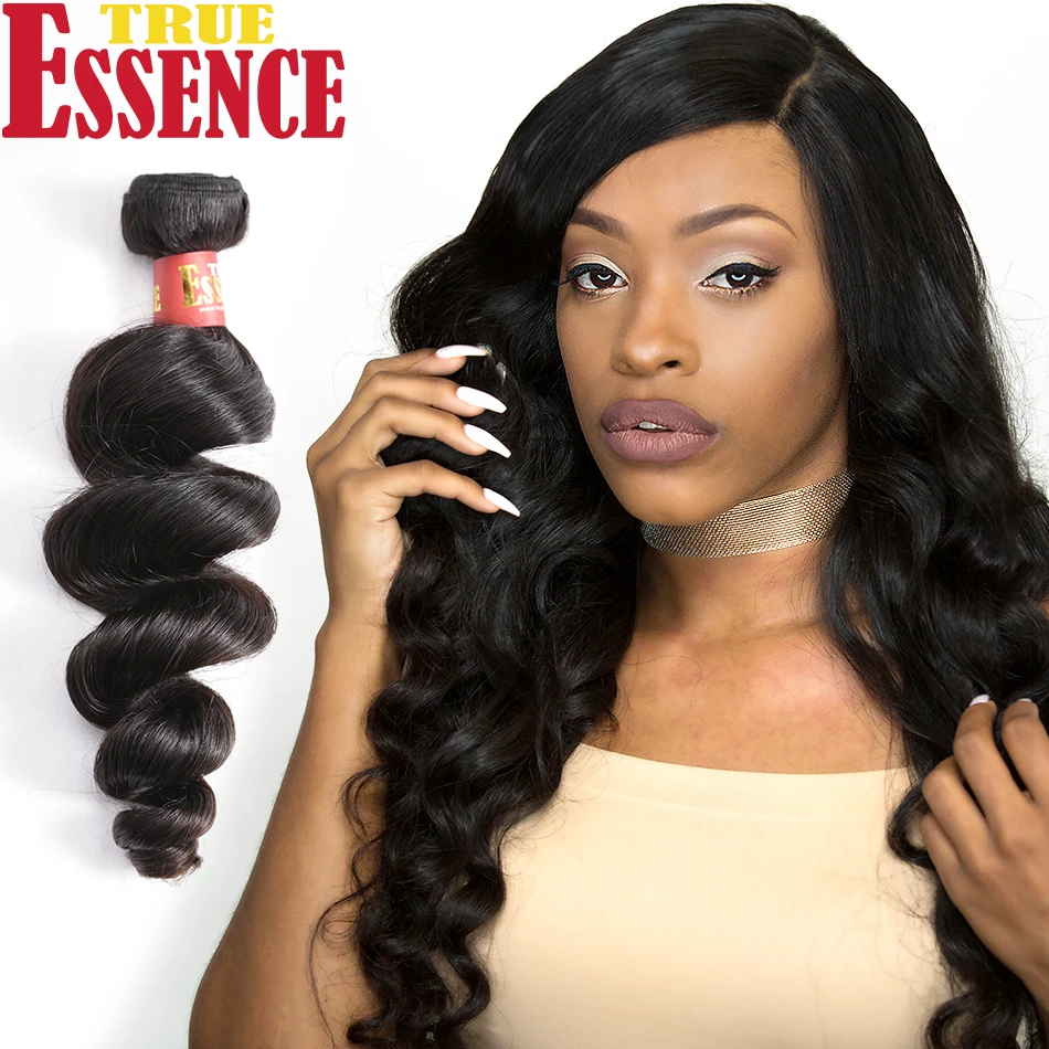 True Essence Hair Brazilian Loose Wave Virgin Hair Bundle Extensions 100%  Unprocessed Human Hair Weave 10 30inch Free Shipping|Virgin Hair Weave| -  AliExpress