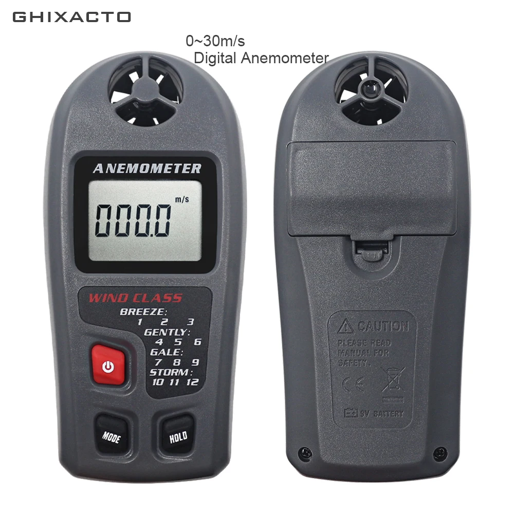 

Digital Anemometer 0-30m/s Handheld Wind Speed Measurement Anemometro LCD Wind Meter Speed Monitor m/s km/h mph knots ft/min
