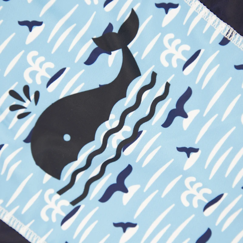 Купальник детский летний Цельный с принтом Кита и защитой от солнца|baby boy swimsuit|baby