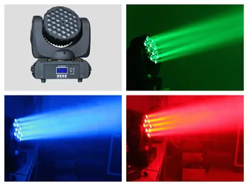 

2pcs/lot, Beam Moving Head LED 36x3W RGBW Cree Lamp wash Light stage lighting dj Disco DMX