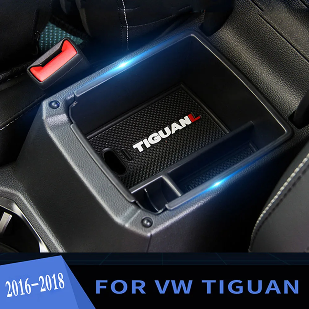 

For Volkswagen VW Tiguan mk2 2016 2017 2018 Car Armrest Center Storage Box Container Glove Organizer Holder Case Accessories
