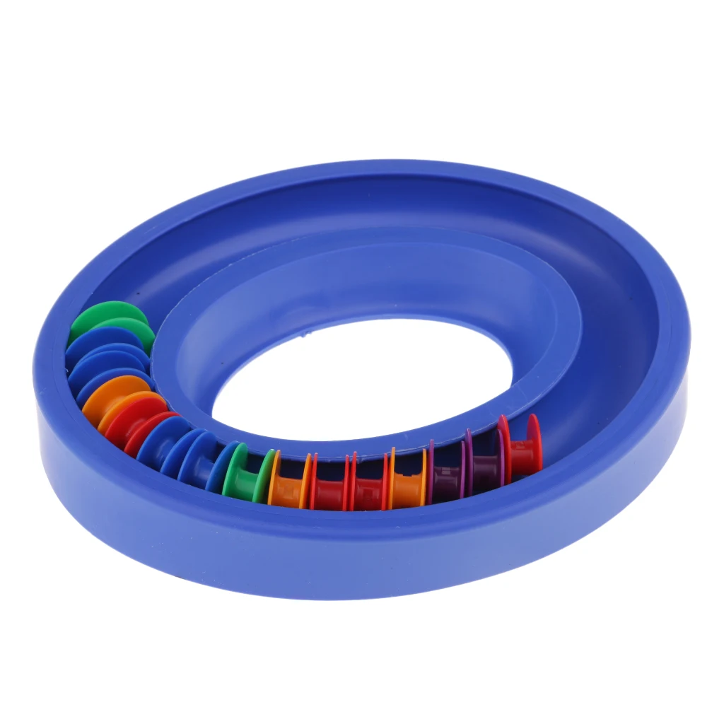fityle 6Pcs Thread Bobbin Organizer Ring Rubber Silicone Holder Sewing Parts hold up to 30 to 35 bobbins