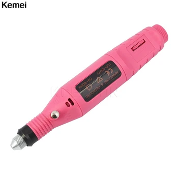 

1 Set 6 Bits Professional Electric Manicure Machine Nail Drill Art Pen European Style Plug Pedicure File Polish Shape Tool