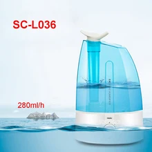 SC-L036 220 V/50 hz дома большой емкости немой офис спальня для беременных женщин небольшой мини освежитель воздуха двойной туман humidifier280ml/ч