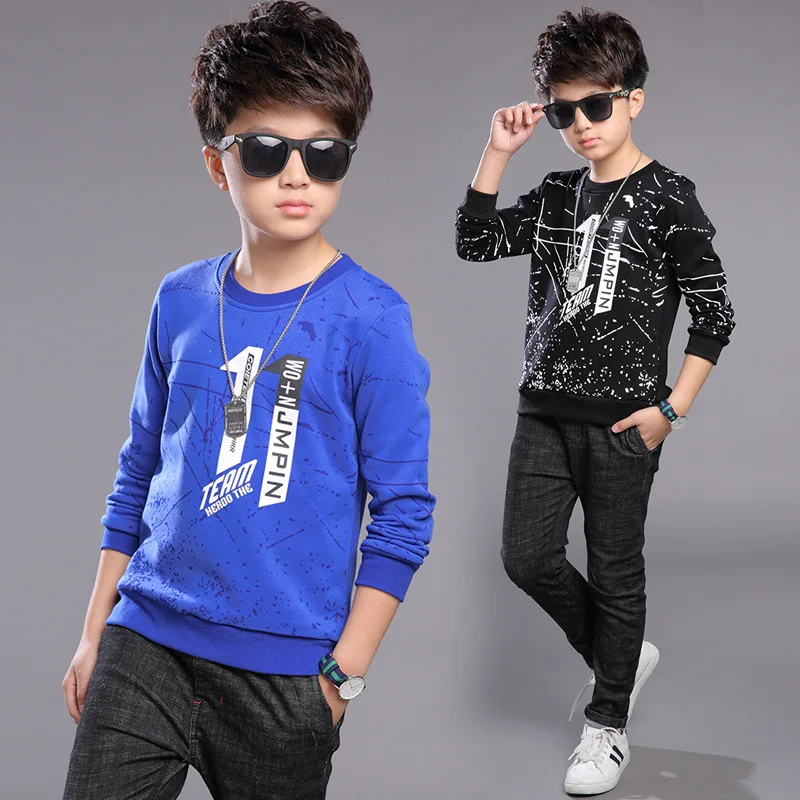 

2018 Spring Kids T Shirt Long Sleeve Velvet Casual Sport Boys Clothes