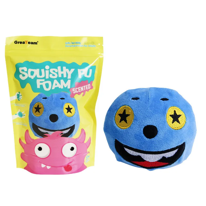 Plush Squishy Slow Rise Toy Christmas Cute Ball Plush Slow Rebound Decompression Toy Cute Animal 6