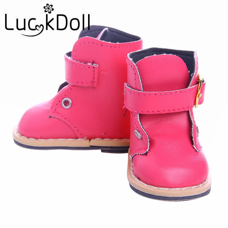 LUCKDOLL 4 цвета высокое качество Длинная кожаная обувь для подходит 18 дюймов Кукла аксессуары игрушки для детей - Цвет: b68