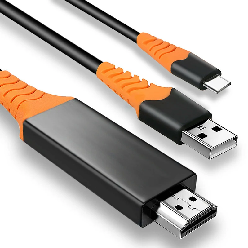 NewUniversal 2 м/6,6 футов USB кабель адаптер типа C к HDMI HDTV AV ТВ кабель адаптер для samsung Galaxy S10 Note 9 Macbook PC