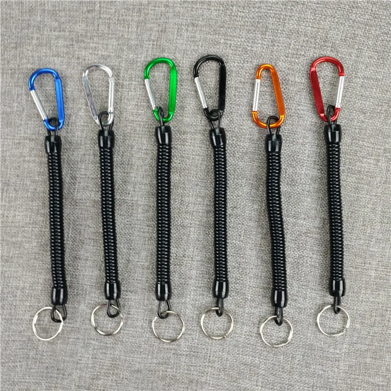 1PC Fishing Lanyards Boating Ropes Retention String Fishing Rope with  Camping Carabiner Secure Lock Fishing Tools Accessories