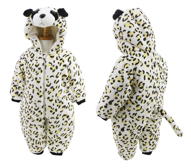 2017 Winter New Thick Flannel Baby Rompers Small Bee Baby Boy&Girl Jumpsuit Children Clothes Newbore Hooded Long Sleeve Bodysuit19