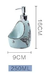 580lm многофункциональный керамический дозатор жидкого мыла для кухни бутылка для лосьона для ванной украшения дома аксессуары для ванной комнаты - Цвет: S