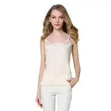 Летняя женская Шелковая трикотажная кофточка из чистого шелка жилет однотонные обтягивающие базовые Топы на бретелях m-xl WS404