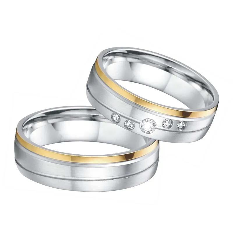 

Unique Promise Couple Rings Men anillos anel bague bijoux femme Bridal Pair Set Wedding Band Engagement Rings for Women