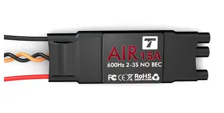 T MOTOR ESC Air 15A (2 3S 600HZ NO BEC) бесщеточный электронный регулятор скорости двигателя для