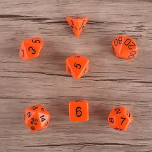7 шт./компл. оранжевый игральные кости-многогранники Двусторонняя D4 D6 D8 D10 D12 D20 MTG магия сбор игрушки ролевые игры поли игры Опора странные-Форма Волшебные кубики