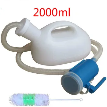 

Unisex Urinal with Tube Collector Thickened Plastic Elderly Piss Pot By 1000ml / 2000ml with Cover Deodorant Urination Urinal