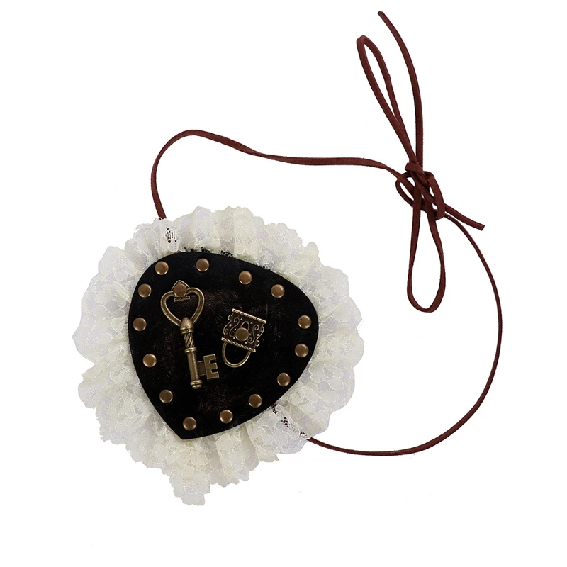 

Retro Steampunk Stud Eye Mask Lolita Lace Single Blindfold Patch Cosplay Props Halloween Party Eye Mask Accessory
