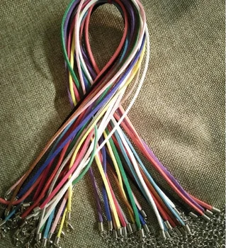 

100pcs/lot New Fashion Soft Velvet Cord Necklaces Chains With Lobster Clasps 2.7mmx46cm Wide Jewelry Findings & Components