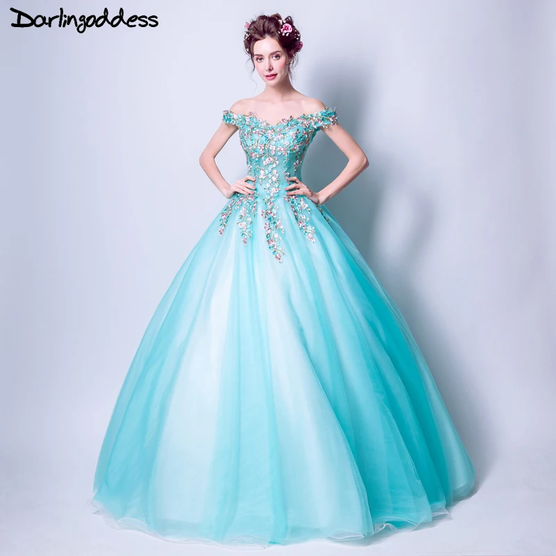 

Darlingoddess Elegant Long Evening Dress Embroidery Floor Length Ball Gown Imported Party Dress Vestido De Festa 2017 Real Photo