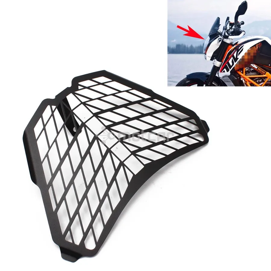 Motorcycle Metal Headlight Guard Grill Grille Mask Cover Protector