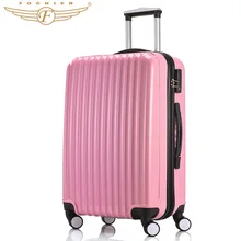 2016 NEW 1 Piece Hardside Travel Luggage Suitcase 20 24 Rolling Spinner 4 Wheels Pink girls ABS PC Lightweight Fochier XQ20