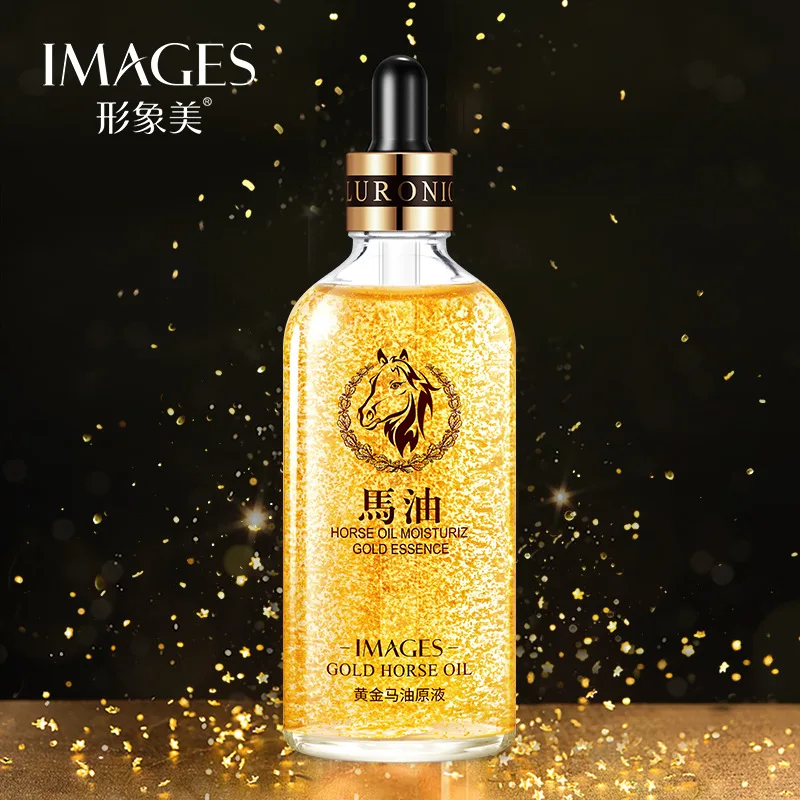 Новые изображения 24k gold horse oil Стоковое решение увлажняющий Сужающий пор уход за