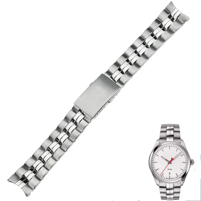 Ремешок для часов ISUNZUN из нержавеющей стали Tissot 1853 PR100 T101.410 T101.417 20 мм ширина