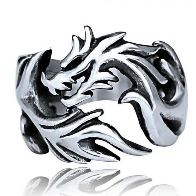 Bague homme dragon