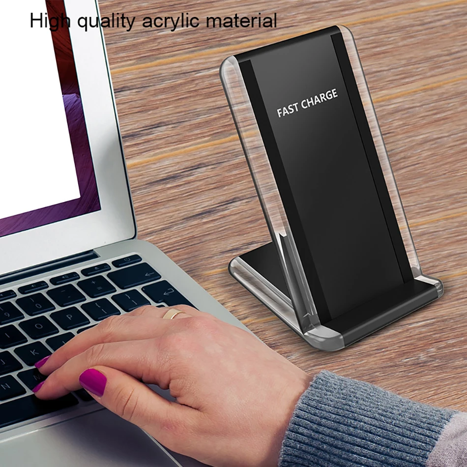 !ACCEZZ 7.5W Fast Qi Wireless Charging For iPhone X 8 Plus 10W For Samsung Galaxy Note 58 5W Wireless Charge For Google Nexus 4 (8)