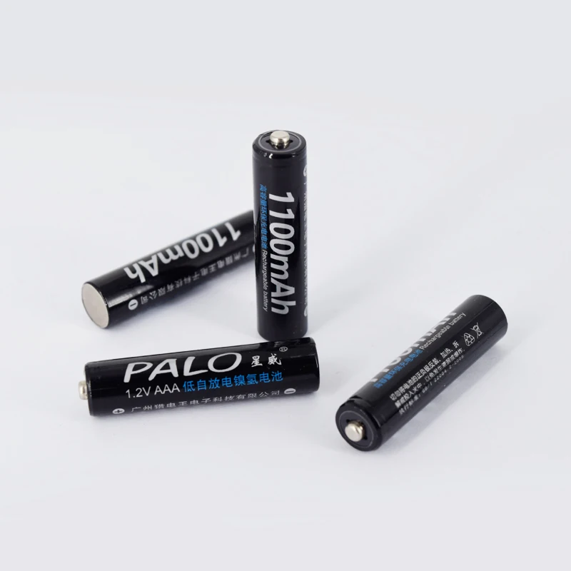 20 шт PALO 1,2 V 1100mAh AAA NIMH перезаряжаемые батареи 1100mAh 3A AAA перезаряжаемые батареи для игрушек камеры фонарик