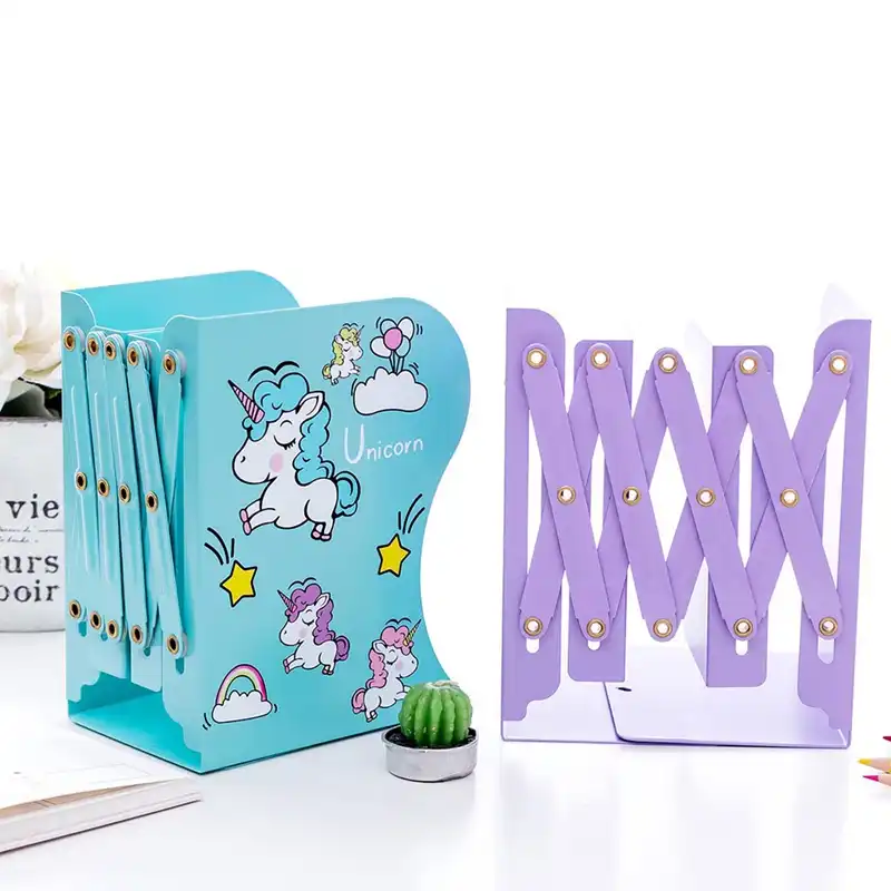 Xin Hai Yuan Scaffale di Natale Festa di Compleanno Regalo di Festa per Bambini novit/à Simpatico Unicorno Telescopico in Metallo Fornitura di Cancelleria per Libreria,Rosa