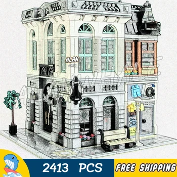 

2413PCS Creator Brick Bank Street City Modular House Model Building Blocks 15001 Assemble Toys Compatible With