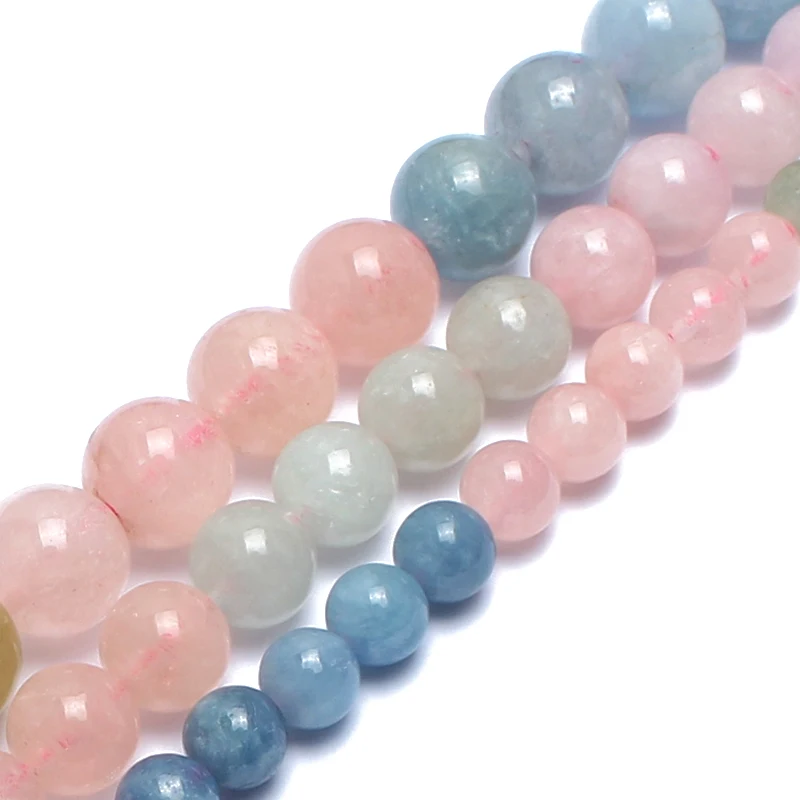 

Natural Stone Beads AAA+ Morganite Stone Beads For Jewelry Making Bracelet Necklace 15inch 6/8/10mm Sparcer Beads Diy Jewelry