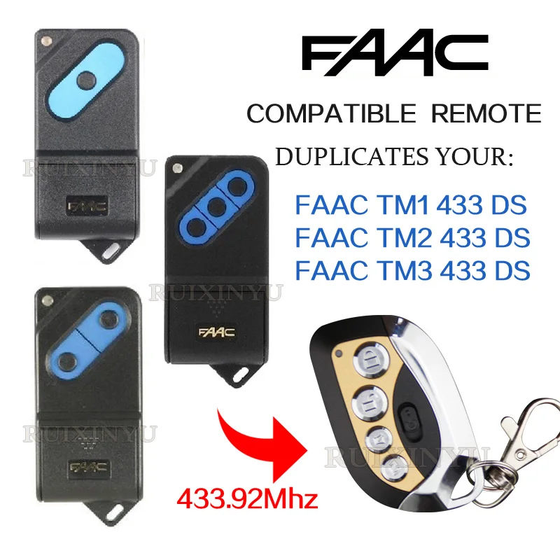 

FAAC TM1 433 DS / FAAC TM2 433 DS / FAAC TM3 433 DS high quality copy 433.92mhz remote control for garage door