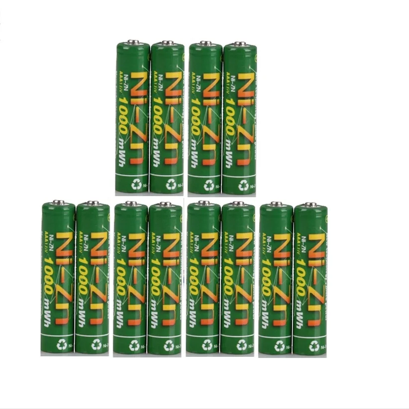 Recarregáveis da Bateria de 12 Baterias Pces Nizn v Aaa 1000mwh 1.6