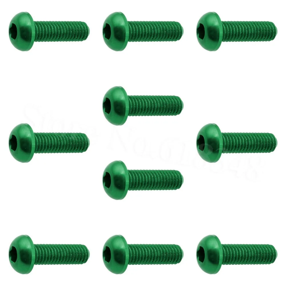 Red Hobbypark 10-Pack M3x10mm Hex Socket Screws Round Head Aluminum Anodized for FPV RC Drone Quadcopter Replacement Parts Colourful 