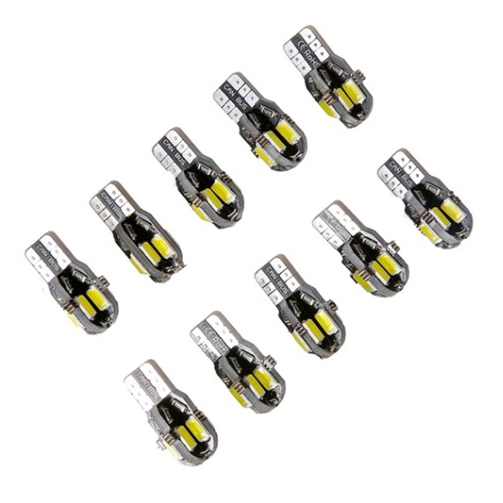 10 x Canbus T10 194 168 W5W 5630 8 LED SMD Белая Автомобильная боковая клиновидная лампа|Абажуры| |