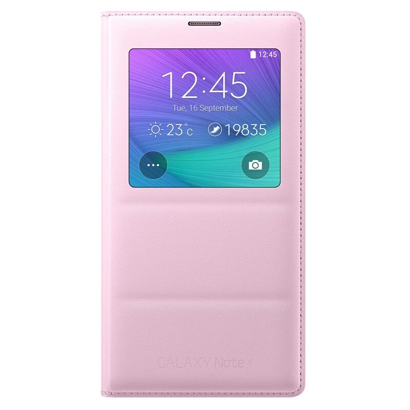 For Samsung Galaxy Note 4 Case Flip Back Cover 360 Cute Shockproof Luxury Note4 S View Chip N910 N910F N910H Leather | Мобильные