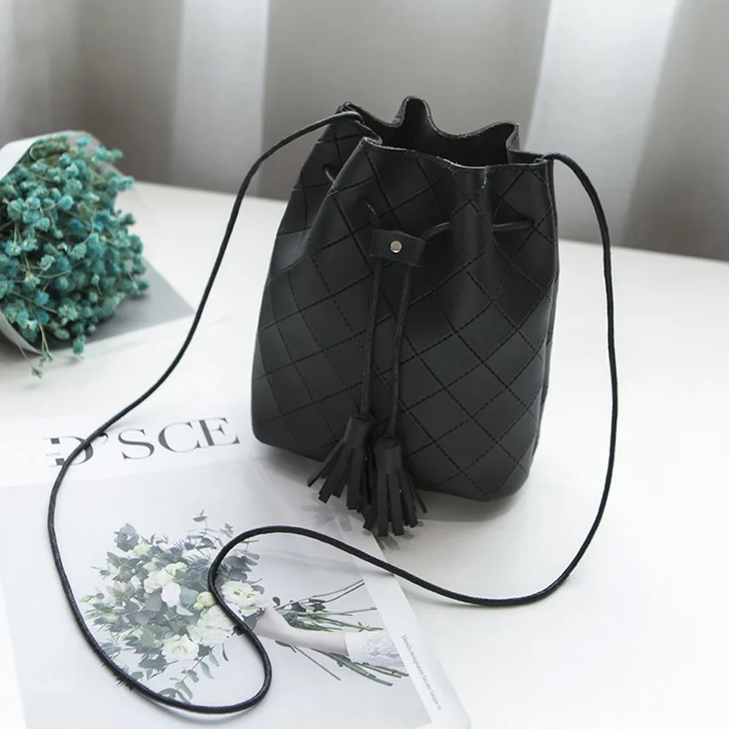 

2018 Women Bag Japan Style Bucket Bags For Women 2018 Drawstring Buckets Ladies Crossbody Women Messenger Bag female pouch