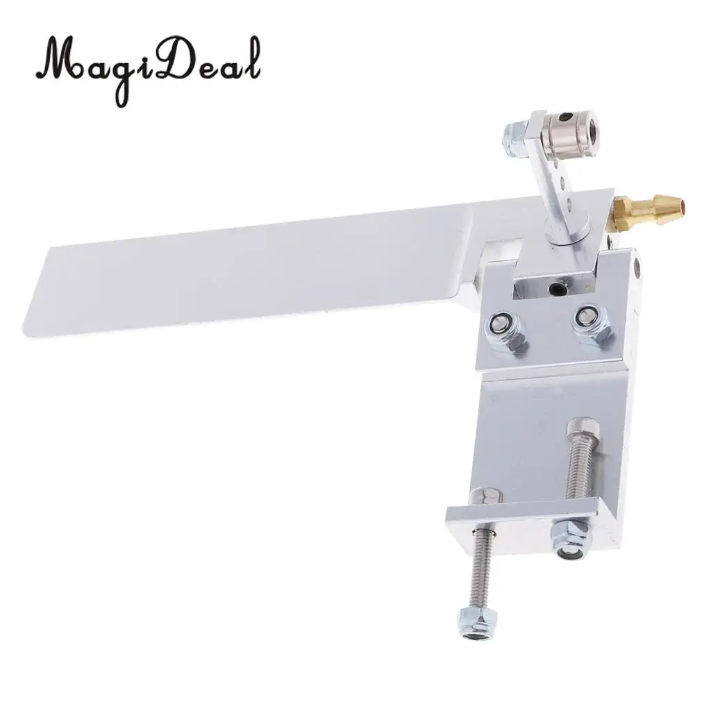 2x 95mm Alloy RC Boat Water Rudder Absorbing Steering Rudder for RC Boats CNC Silver