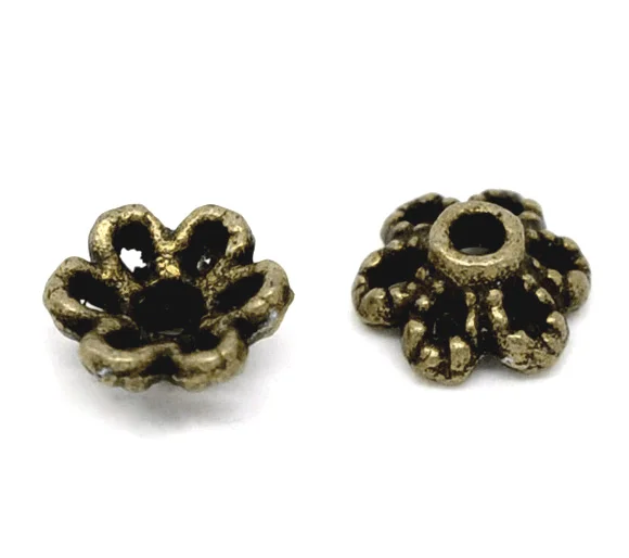 

DoreenBeads 300 Bronze Tone Flower Bead Caps 6x2.8mm (B13158)