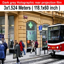 3*1,524 метров) темно-серая голографическая пленка для большого использования сцены клейкая задняя проекционная пленка на стекло