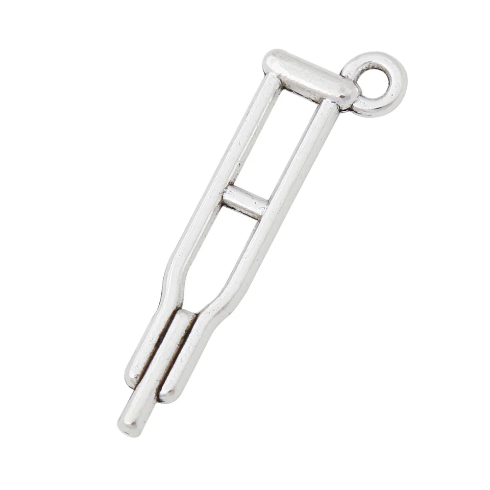 RAINXTAR Fashion Alloy Medical Crutch Charms Nurse Doctor Crutch Charms 10*33mm 100pcs AAC961 RAINXTAR Fashion Alloy Medical Crutch Charms Nurse Doctor Crutch Charms 10*33mm 100pcs AAC961