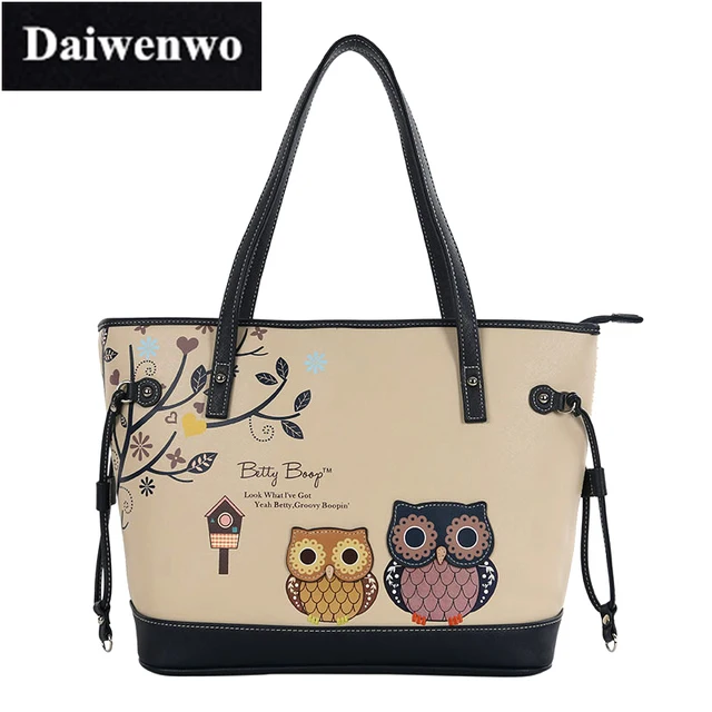 J51 New Betty Boop Women Bag Designer Handbags Cartoon Pu J51 New Betty Boop Women Bag Designer Handbags Cartoon Pu Leather Bags Printing Tote Las