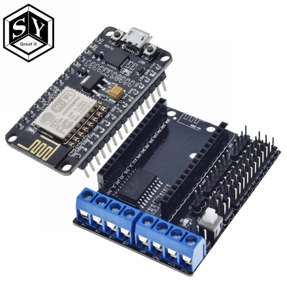 Радиоуправляемая игрушка Great IT NodeMCU щит для платы двигателя L293D ESP-12E от ESP8266 esp 12E Wi-Fi